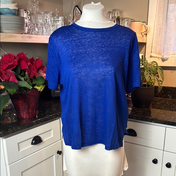 Current/Elliott sz 3 Women's Blue Sheer Top - Picture 1 of 6